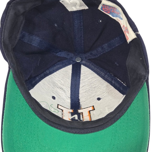 Vintage Illinois Fighting Illini Head Start Mens Navy Hat Snap Back Cap Blue Vtg - Picture 6 of 7